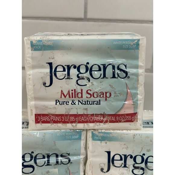 Jergens Mild Bath Bar Soap 3 oz Pack of 3 Bars Lot of 3 Packs Total 9 Bars - Picture 2 of 7